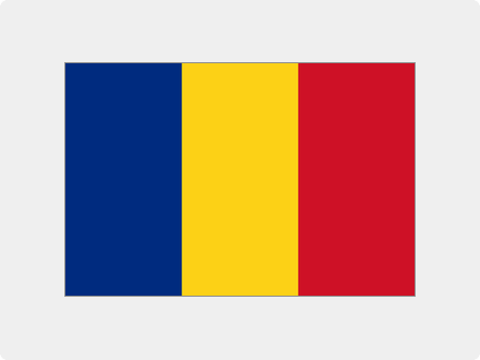 Das Bild zeigt die Flagge von dem Land Rumänien.