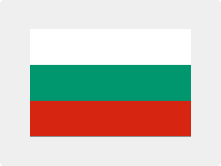 Das Bild zeigt die Flagge von dem Land Bulgarien.