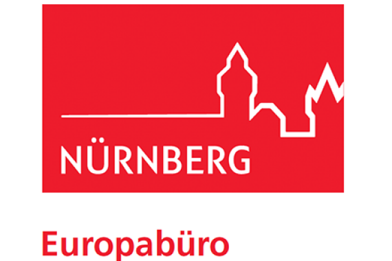 Das Logo von der Stadt Nürnberg. Unter dem Logo steht: Europa·büro.