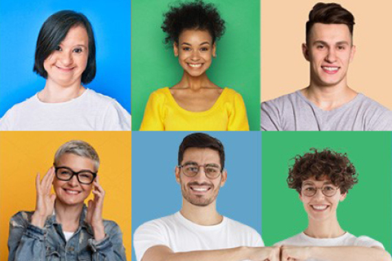 Foto von 6 verschiedenen Menschen.