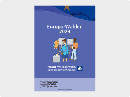 Das Bild zeigt die Titel·seite von der Broschüre: Europa-Wahlen 2024.