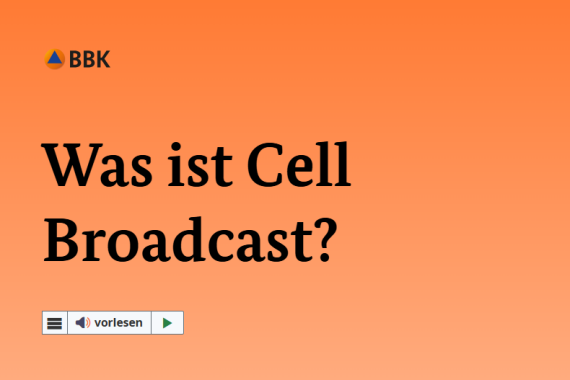 Teil von der Internet·seite in Leichter Sprache vom BBK zum Thema: Was ist Cell Broadcast?