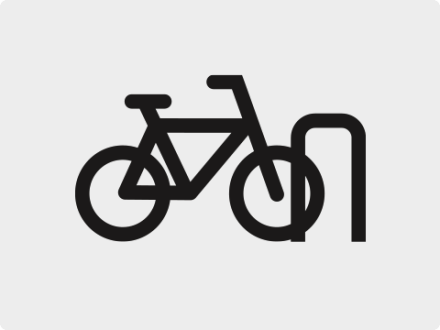 Piktogramm von einem Fahrrad an einem Fahrrad·ständer., Bild © Stadt Nürnberg