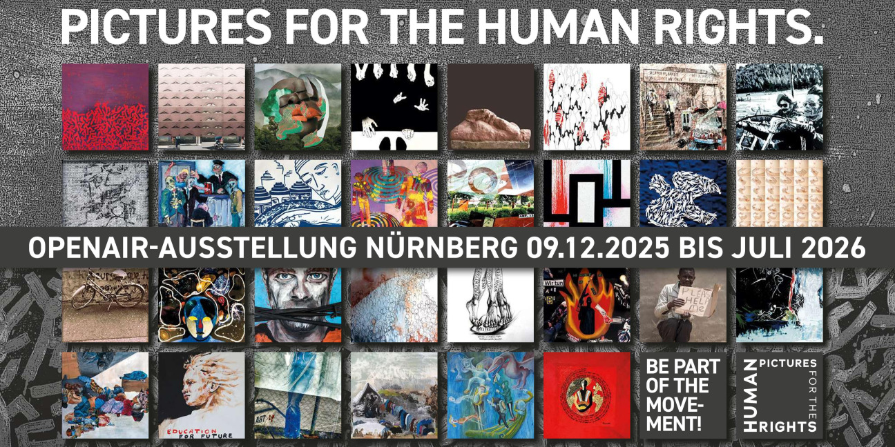 Pictures for the Human Rights - Openair-Ausstellung Nürnberg vom 09.12.2026 bis Juli 2026, Bild © Pictures for the Human Rights e.V.