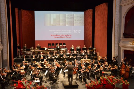 Die Staatsphilharmonie bei der Verleihung des Internationalen Nürnberger Menschenrechtspreis