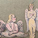 Selbstgemachter Christbaumschmuck aus dem 2. Weltkrieg.