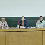 Prof. Dr. Imanuel Baumann auf dem Podium zum Thema "Erinnerungskultur".