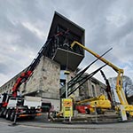 Bauarbeiten am Dokumentationszentrum.