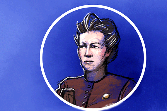 Aline Chalufour, französische Anklägerin beim Hauptkriegsverbrecherprozess.