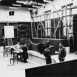 Umbau des Saals 600 für den "Nürnberger Hauptkriegsverbrecherprozess".