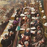 Dame Laura Knight: The Nuremberg Trial 1946.