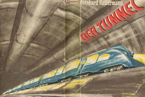 Ausschnitt aus dem Umschlag des Romans "Der Tunnel" von Bernhard Kellermann.