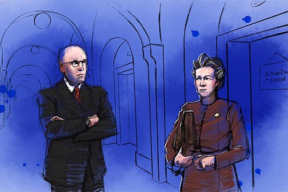 Illustration aus dem Spiel "Tribunal 45".