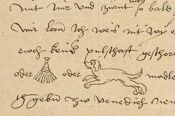 Faksimile eines Briefes von Albrecht Dürer an Willibald Pirckheimer, 7. Februar 1506, verso, 19. Jahrhundert.