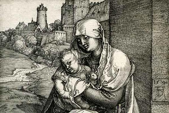 Albrecht Dürer: Maria mit dem Kind an der Mauer, 1514.