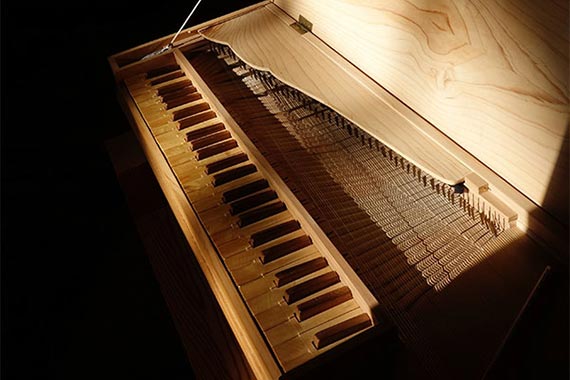 Nachbildung eines historischen Clavichords von 1790.