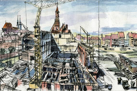 Friedrich Neubauer: Wiederaufbau des Heilig-Geist-Spitals.