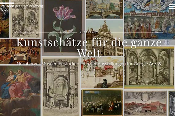 Screenshot des Museenblogs.
