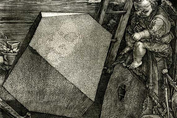 Albrecht Dürer: Melencolia § I, 1514 (Ausschnitt).