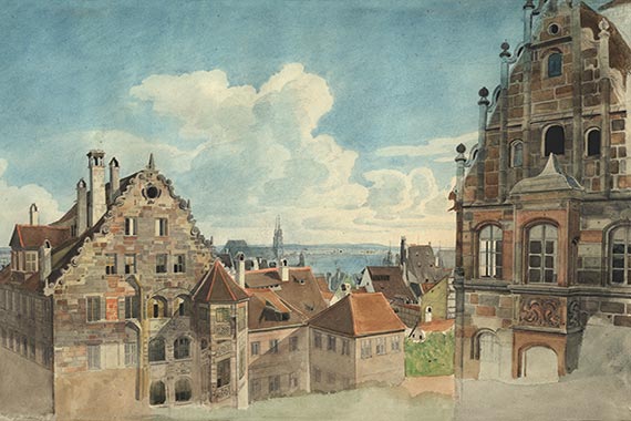 Johann Adam Klein: Blick vom Paniersplatz auf Nürnberg.