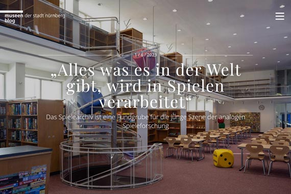 Screenshot des aktuellen Blogbeitrags.