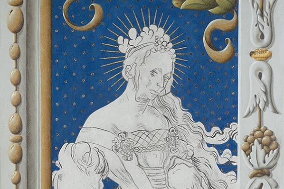 An der Hochschule für Bildende Künste Dresden produziertes Modell zum Vorgang der Herstellung der Wandmalerei aus dem Stephansdom.