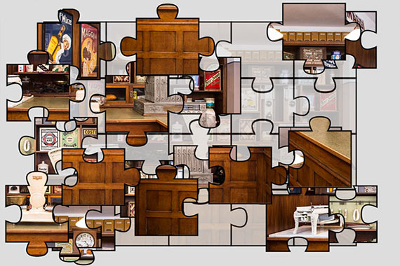 Ein Puzzle mit einem Motiv aus dem Museum.