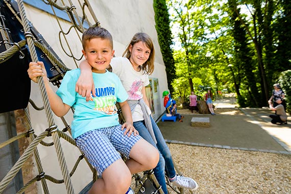 Der Museumsspielplatz des Spielzeugmuseums.