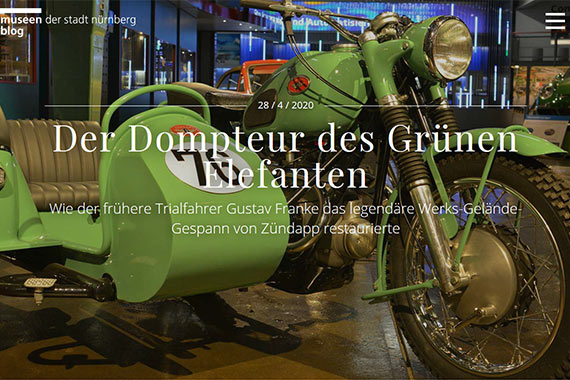 Screenshot des Museenblogs.