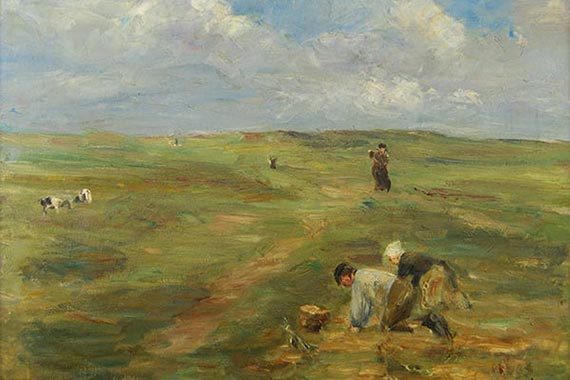 Max Liebermann: Kartoffelbuddler in den Dünen bei Zandvoort, 1891.