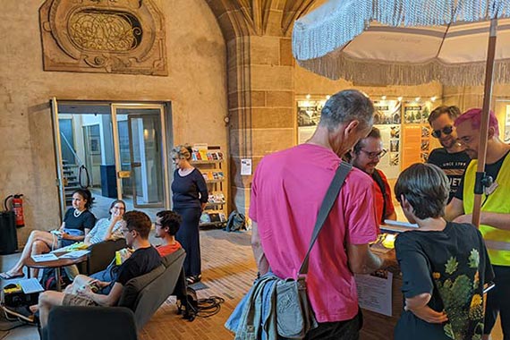 Der Marktplatz "Spiel schafft Wissen!" im Haus des Spiels.