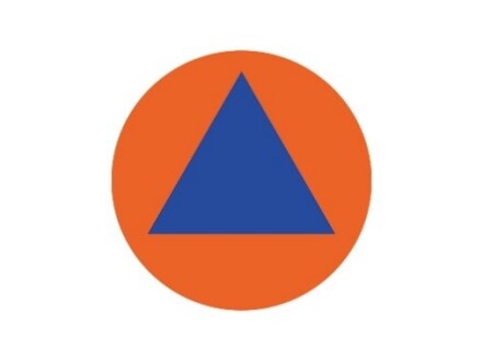 Das internationale Zivil·schutz·zeichen., Bild © Bundes·amt für Bevölkerungs·schutz und Katastrophen·schutz