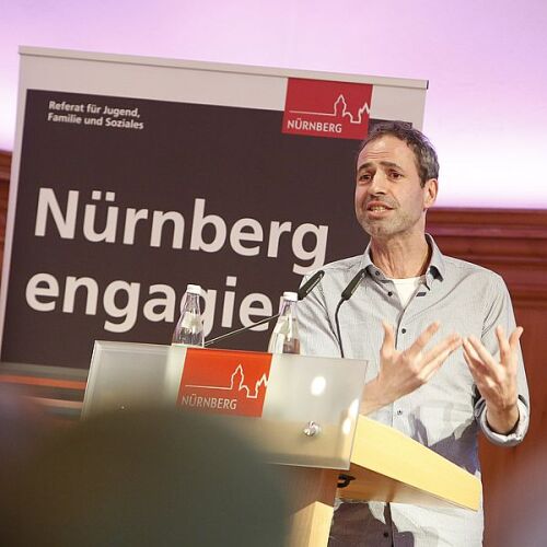 Mark Terkessidis beim 4. Forum Willkommenskultur in Nürnberg © Giulia Iannicelli