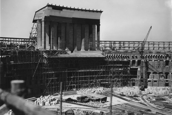 Baustelle der Kongresshalle 1939 (Innenhof)