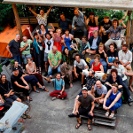 Gruppenaufnahme der Mitglieder des Heizhauses