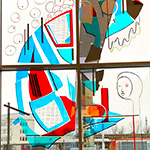 Fensterkunst in der Kulturwerkstatt auf AEG