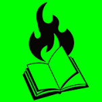 Grafik eines brennenden Buches