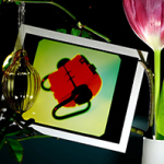 Sofortbild eines Rolodex Adressbuchs