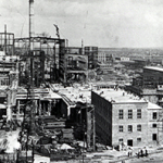 Baustelle der I. G. Auschwitz um 1943/44