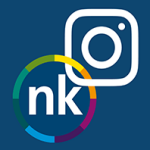 Das runde NürnbergKultur Logo, welches mit dem Instagram Logo ineinander verschlungen ist