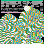 Plakat mit großem Schriftzug Segment #16 und Ankündigung von Konzerten in der Kongresshalle Nürnberg im Oktober 2025. Darunter vier Termine vom 15. bis 18. Oktober mit verschiedenen Partnern, auf buntem Hintergrund aus überlappenden, kreisförmigen Mustern.