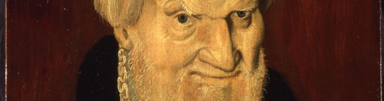 Bild © Stadt Nürnberg Porträt des Dichters Hans Sachs mit Bart und Pelzkragen, auf einem alten Druck dargestellt, Bild © Stadt Nürnberg