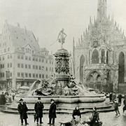 Einweihung des Neptunbrunnens auf dem Hauptmarkt, 1902.