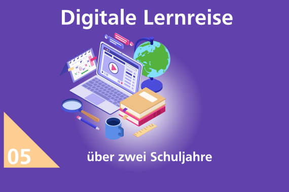 Logo "Digitale Lernreise" der Reihe "Boost your Skills" der Medienpädagopgik des IPSN
