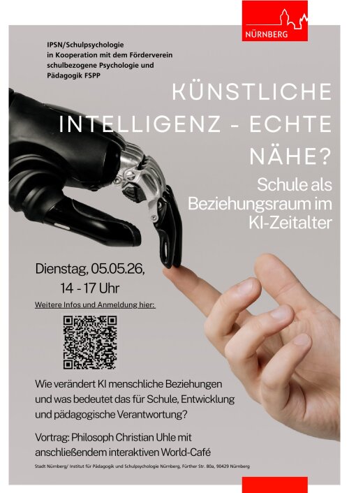 Plakat für die Veranstaltung "Schule als Beziehungsraum" am 5.5.2026