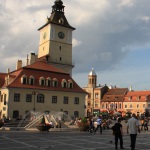 Am Marktplatz in der Stadt Brasov 2019