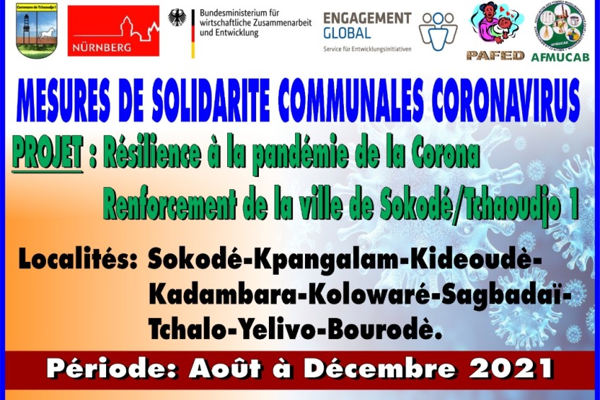 Corona Sensibilisierungskampagne der NGO PAFED, Bild © Francoise Mayi GNOFAM / Stadt Nürnberg