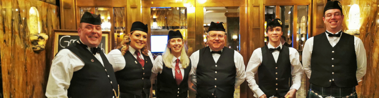 Neilston District Pipe Band im Grand Hotel beim Glasgow Weekend in Nürnberg
