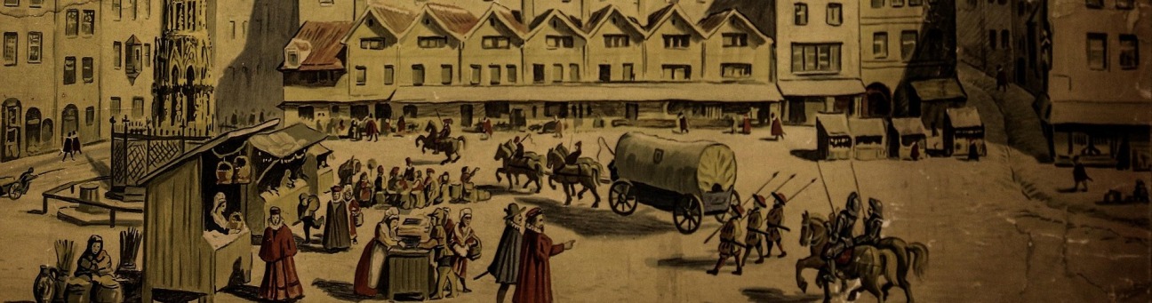 Der Nürnberger Hauptmarkt: Historisches Gemälde