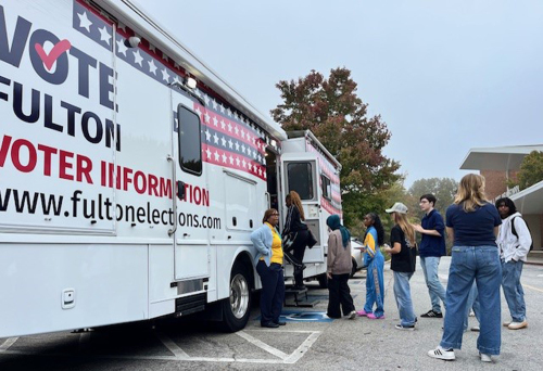 Voter Information Bus in Atlanta © Deep Dive 2024